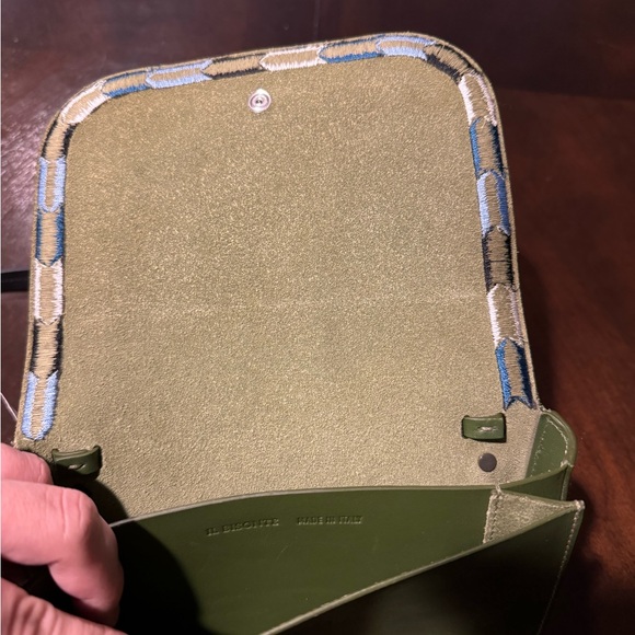 NWT IL Bisonte Piccarda Small Crossbody Bag in green - Picture 9 of 9